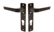 Zawiasy, okucia i inne akcesoria - Dom polska Klamka K-90 (165) wąska 90 brązowa - miniaturka - grafika 1