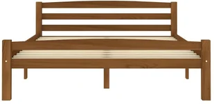 vidaXL Lumarko Rama łóżka, miodowy brąz, lite drewno sosnowe, 140 x 200 cm! 322078 - Łóżka - miniaturka - grafika 3