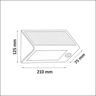 Polux Solarna LAMPA zewnętrzna BOX 307637 elewacyjna LAMPA ogrodowa LED 5,5W z czujnikiem zmierzchowo ruchowym IP44 czarny 307637 - Lampy ogrodowe - miniaturka - grafika 7