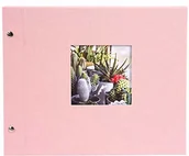 Albumy fotograficzne - goldbuch Goldbuch Bella Vista, 39 x 31 cm, 40 stron z przekładkami pergaminowymi, możliwość rozszerzenia, linka, kolor szary, 28, różowy, 30 x 25 cm - miniaturka - grafika 1