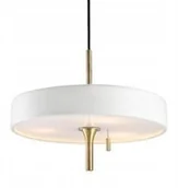 Lampy sufitowe - Lampa wisząca Artdeco biało złota 35 cm - miniaturka - grafika 1