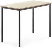 Meble do szkół i przedszkoli - AJ Produkty Biurko SONITUS, 1200x700x900 mm, brzoza laminat, antracyt - miniaturka - grafika 1