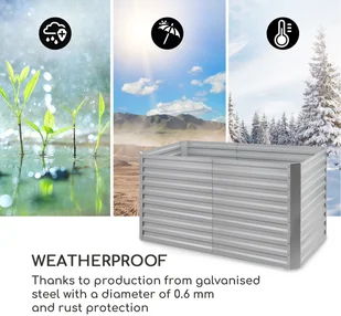 Blumfeldt High Grow Straight, podniesiona grządka, 200x90x100cm, 1800l, stal GDMB4-High-200*90-SI - Donice Blumfeldt High Grow Straight, podniesiona grządka, 200x90x100cm, 1800l, stal GDMB4-High-200*90-SI - Donice - miniaturka - grafika 6