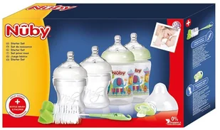 Nuby Zielony zestaw: Butelki 2x 150ml, 2x 270ml; Smoczek; Szczotka do mycia butelek IDVP56 - Akcesoria do karmienia Nuby Zielony zestaw: Butelki 2x 150ml, 2x 270ml; Smoczek; Szczotka do mycia butelek IDVP56 - Akcesoria do karmienia - miniaturka - grafika 1