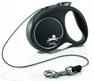 Flexi Smycz Black Design Xs linka 3m/ 8kg czarny - Smycze dla psów - miniaturka - grafika 11