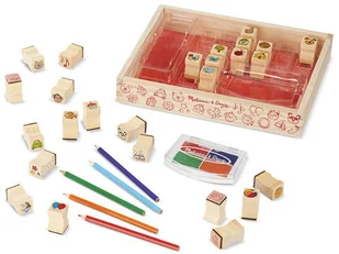 Melissa&Doug Duży Zestaw Pieczątek Różne Wzory Melissa and Doug 19362 - Zabawki kreatywne - miniaturka - grafika 3