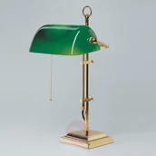Lampy stojące - BERLINER MESSINGLAMP Berliner Messinglampen Lampa bankierska GITA z polerowanego mosiądzu - miniaturka - grafika 1