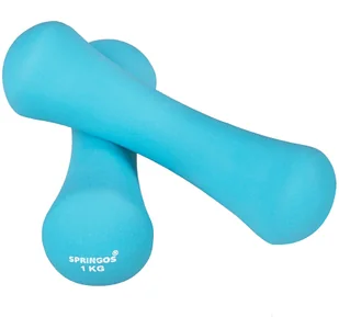 Ciężarki 1kg hantelki niebieskie 2x1kg FA1038 - Hantle i ciężarki - miniaturka - grafika 2