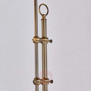 LAMPENWELT.COM Piękna lampa stojąca Otis w kol. post. mosiądzu - Lampy stojące - miniaturka - grafika 2