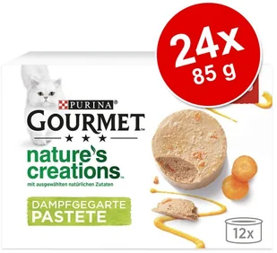 Purina Gourmet Megapakiet Nature's Creation mus, 24 x 85 g - Łosoś z zieloną fasolą - Mokra karma dla kotów - miniaturka - grafika 3
