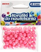 Półfabrykaty do biżuterii - Brewis Koraliki ozdobne różowe K8 8mm VB8866 - miniaturka - grafika 1