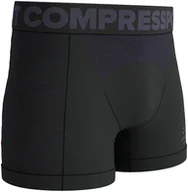 Majtki męskie - COMPRESSPORT COMPRESSPORT Majtki męskie SEAMLESS BOXER czarno-szare - miniaturka - grafika 1
