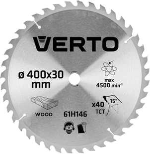 Verto Piła tarczowa 400x30mm 40Z 61H146 - Tarcze do pił - miniaturka - grafika 3
