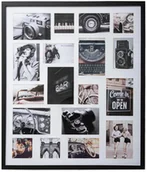 Ramki na zdjęcia - NA Multiramka zdjęcia AXEL w czarnej ramie 64 x 75 cm 18 zdjęć 179451 - miniaturka - grafika 1