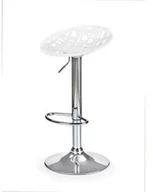 Taborety i hokery - Halmar Stołek Barowy/hoker H-56 Biel Abs Lakierowane/stal Chromowana 7679 - miniaturka - grafika 1