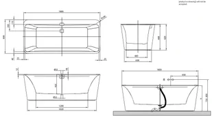 Villeroy & Boch BOCH Boch Squaro Edge 12 Duo wanna wolnostojąca 180x80cm UBQ180SQE7PDV-01 - Wanny - miniaturka - grafika 4