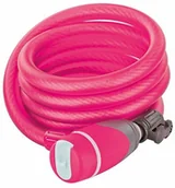 Zabezpieczenia do roweru - Prophete Inkl. 2 kluczyki zamek spiralny, różowy, M (8163) - miniaturka - grafika 1