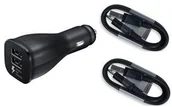 Ładowarki samochodowe - Samsung Ładowarka Samochodowa + 2X Kabel Micro USB 15 - miniaturka - grafika 1