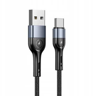 USAMS Kabel Pleciony Usb-c U55 2A 1M Czarny - Kable USB - miniaturka - grafika 2