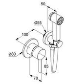 Baterie bidetowe - Kludi Bozz Black Bateria Bidette czarny mat 389983976 - miniaturka - grafika 1