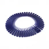 Ozdoby do włosów - Opaska do włosów elastyczna grzebień granatowa - miniaturka - grafika 1