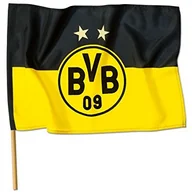 Gadżety dla kibiców - Borussia Dortmund Flaga na kiju BVB (90 x 60 cm) one size - miniaturka - grafika 1