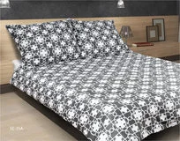 Matex Multitex Pościel satynowa Exclusive, czarno-biała, 70x80 cm, 140x200 cm - Pościel - miniaturka - grafika 2