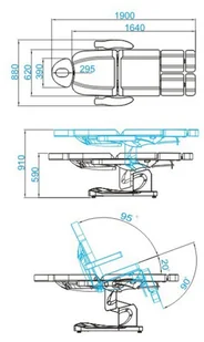 ACTIVESHOP FOTEL Kosmetyczny Elektr. Azzurro 708as Pedi Biały 10003_109095 - Fotele kosmetyczne - miniaturka - grafika 4