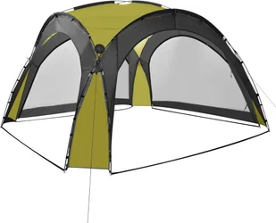 vidaXL Namiot imprezowy z LED i 4 ściankami, 3,6x3,6x2,3 m, zielony - Altany ogrodowe - miniaturka - grafika 4