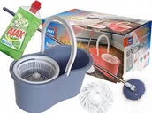 Miotły, szufle, mopy - Ravi Mop obrotowy rotacyjny wiadro + GRATISY WKŁAD AJAX Mop SAMBA - miniaturka - grafika 1