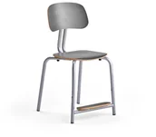 Meble do szkół i przedszkoli - AJ Produkty Krzesło szkolne YNGVE, 4 nogi, srebrny, antracyt, 500 mm - miniaturka - grafika 1