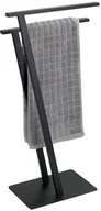 Wieszaki łazienkowe - Wenko Stojak na ręczniki stojący LIRIO czarny 24396100 - miniaturka - grafika 1