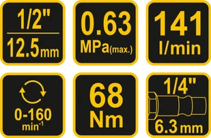 Vorel GRZECHOTKA PNEUMATYCZNA 1/2"""" 68Nm 81118 81118 - Klucze pneumatyczne - miniaturka - grafika 4