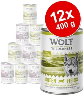 Wolf of Wilderness Adult, 12 x 400 g - Black Rocks, koza - Mokra karma dla psów - miniaturka - grafika 2