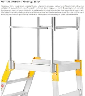 ALOSS 996 99674602 Drabina magazynowa mostek jednostronny wysokość robocza 3,08m) 74602-uniw - Drabiny - miniaturka - grafika 9