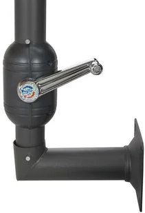 vidaXL Parasol ścienny na metalowym słupku, 300 cm, kolor taupe - Parasole ogrodowe - miniaturka - grafika 9