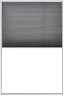vidaXL Plisowana moskitiera okienna, aluminium, 80x120 cm vidaXL - Moskitiery - miniaturka - grafika 3
