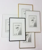 Ramki na zdjęcia - Galeria Ram Rama Aluminiowa Alu G 30x40 + Passe Partout Białe Pod Dyplom A4 G6Dyp - miniaturka - grafika 1