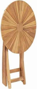 vidaXL Składany stół ogrodowy, 60 cm, lite drewno tekowe - Stoły ogrodowe - miniaturka - grafika 4