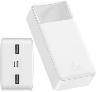 Baseus Bipow power bank 30000mAh 2x USB / USB Typ C / micro USB 15W biały (PPDML-K02) PPDML-K02 - Ładowarki do telefonów - miniaturka - grafika 2