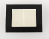 Sterowniki i przekaźniki - VILMA Włącznik podwójny schodowy beżowy VILMA P(6+6)10-020-02BE - miniaturka - grafika 1