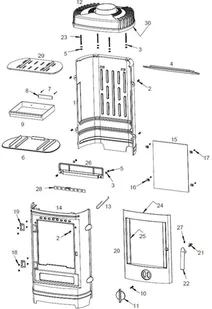 Ekoprojekt 868 Piec wolnostojący Invicta 8kW Chatel kolor emalia antracyt 86876405 - Piece wolnostojące - miniaturka - grafika 8