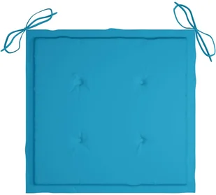 vidaXL vidaXL Poduszki na krzesła ogrodowe, 4 szt., błękitne, 50x50x4 cm - Poduszki na krzesła - miniaturka - grafika 4