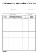 Druki akcydensowe - Firma krajewski Karta kontrolna badań okresowych A6 [Bhp-3] Pu/Bhp-3 - miniaturka - grafika 1