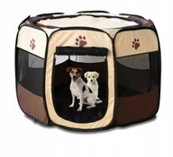 Sprzęt podróżny i transportery dla psów - Kojec Zagroda Dla Psa Kota Składany Wybieg Klatka - miniaturka - grafika 1