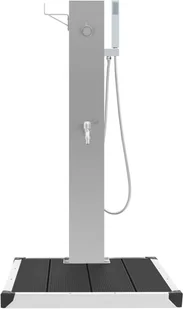 vidaXL Prysznic ogrodowy z podstawą Wpc stal nierdzewna 3051292 - Inne akcesoria do nawadniania - miniaturka - grafika 5