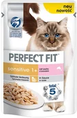 Mokra karma dla kotów - Perfect Fit Sensitive z łososiem w sosie 12 x 85 g - miniaturka - grafika 1