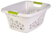 Kosze na bieliznę - Rotho Kosz do magla Rotho Flowers 25 l szary - miniaturka - grafika 1