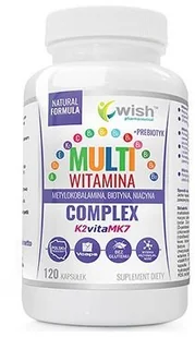 Wish Pharmaceutical Multivitamin Complex + Prebiotyk - 120caps. - Witaminy i minerały dla sportowców Wish Pharmaceutical Multivitamin Complex + Prebiotyk - 120caps. - Witaminy i minerały dla sportowców - miniaturka - grafika 1