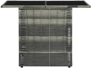 vidaXL 3-cz. zestaw mebli bistro z poduszkami, rattan PE, szary - Meble ogrodowe - miniaturka - grafika 5